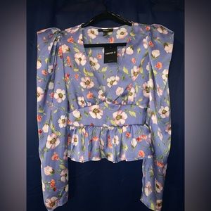 Forever 21-Floral Lavender Blouse